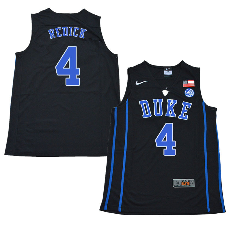 2018 Men #4 J.J. Redick Duke Blue Devils College Basketball Jerseys Sale-Black